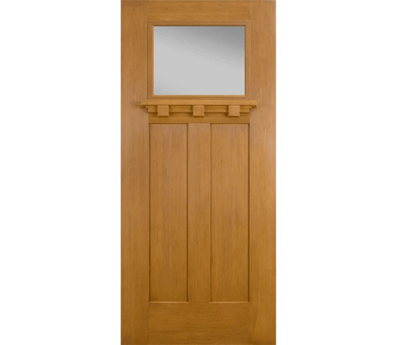 Las Cruces Craftsman Light Fiberglass Entry Door