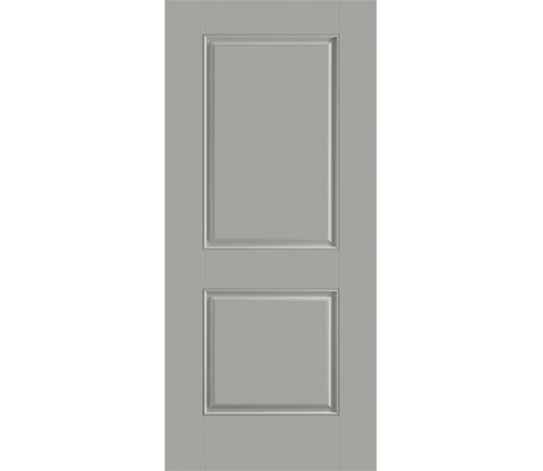 Las Cruces Two Panel Square Fiberglass Entry Door